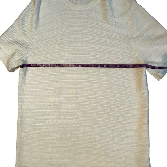 Abercrombie & Fitch White T-shirt Dress Striped Size Large Excellent Condition - Picture 4 of 7